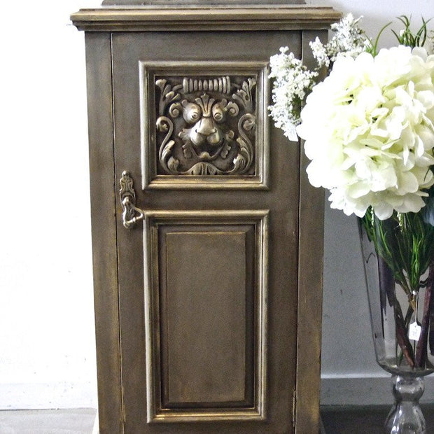 Not For Sale - Jacqueline: Revived Bedside table circa 1910-15 in French Linen