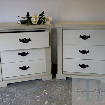Not For Sale - Commissioned bedside and low cabinet in country grey