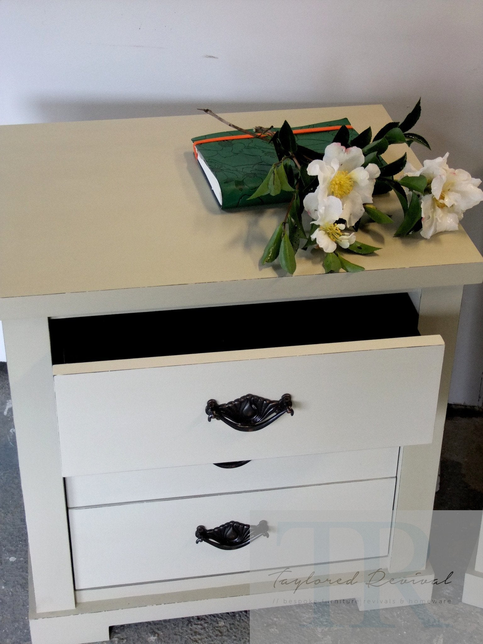 Not For Sale - Commissioned bedside and low cabinet in country grey