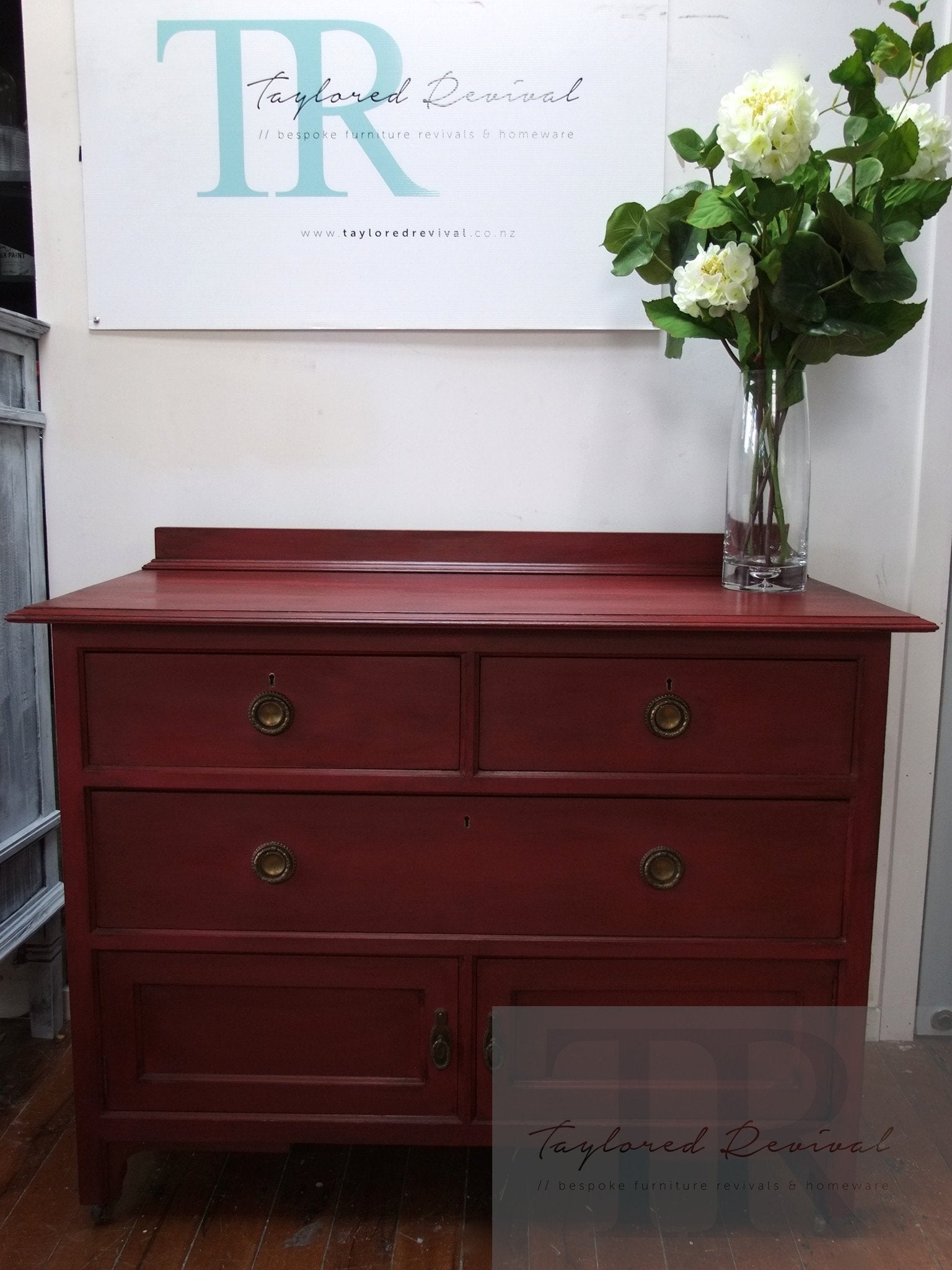 Not For Sale - Bernadette: Oak drawers over cabinet