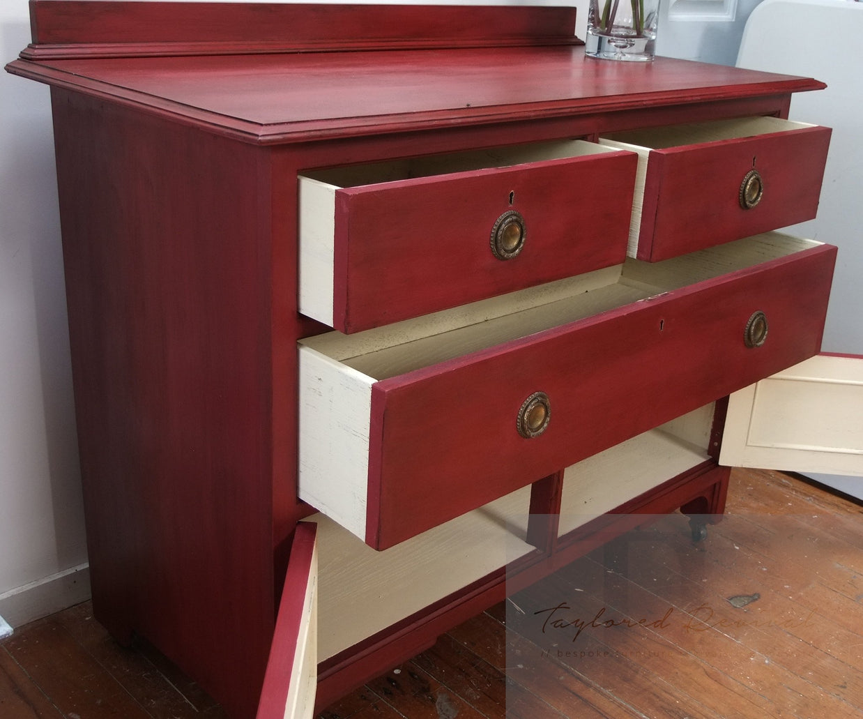 Not For Sale - Bernadette: Oak drawers over cabinet