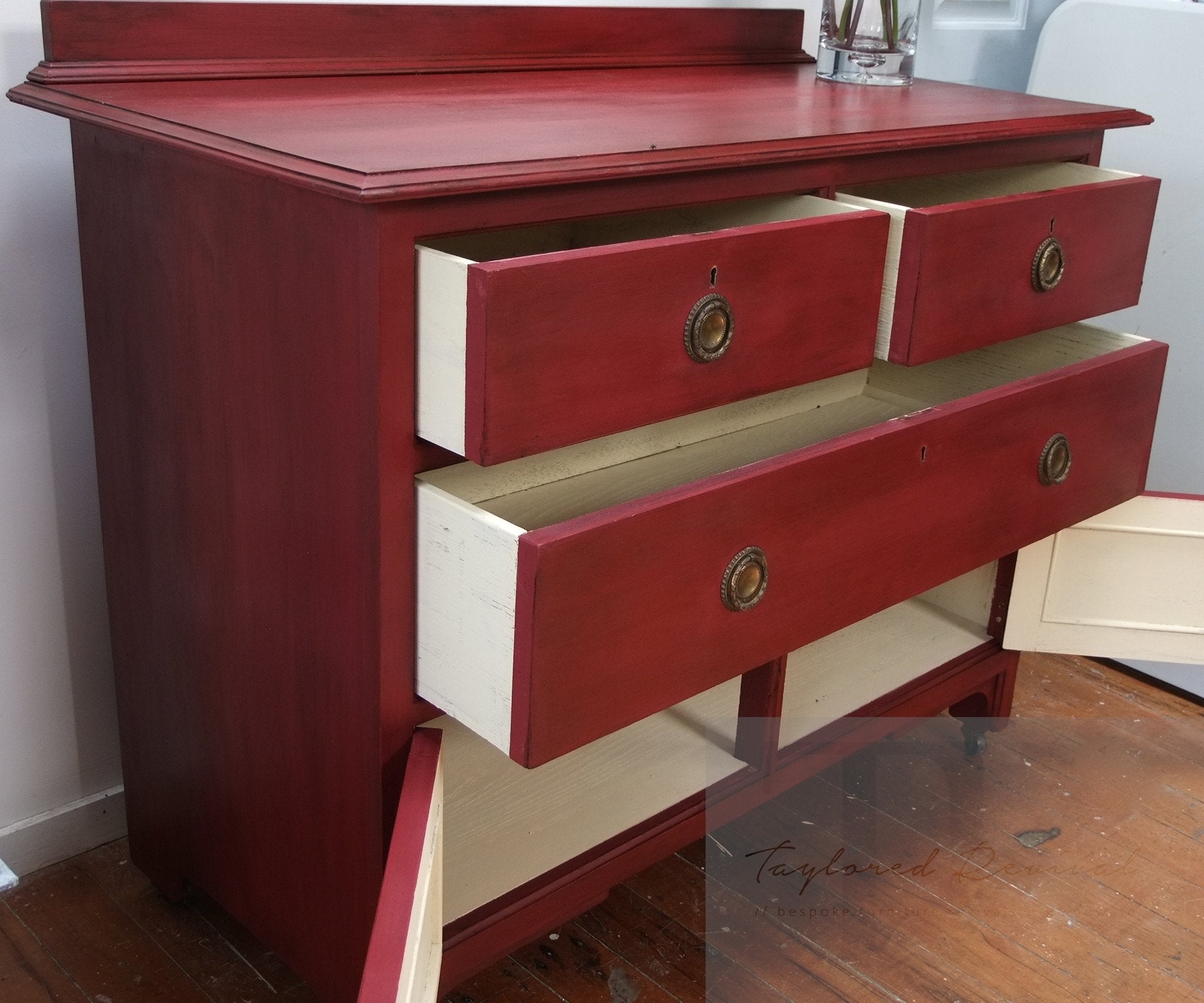 Not For Sale - Bernadette: Oak drawers over cabinet