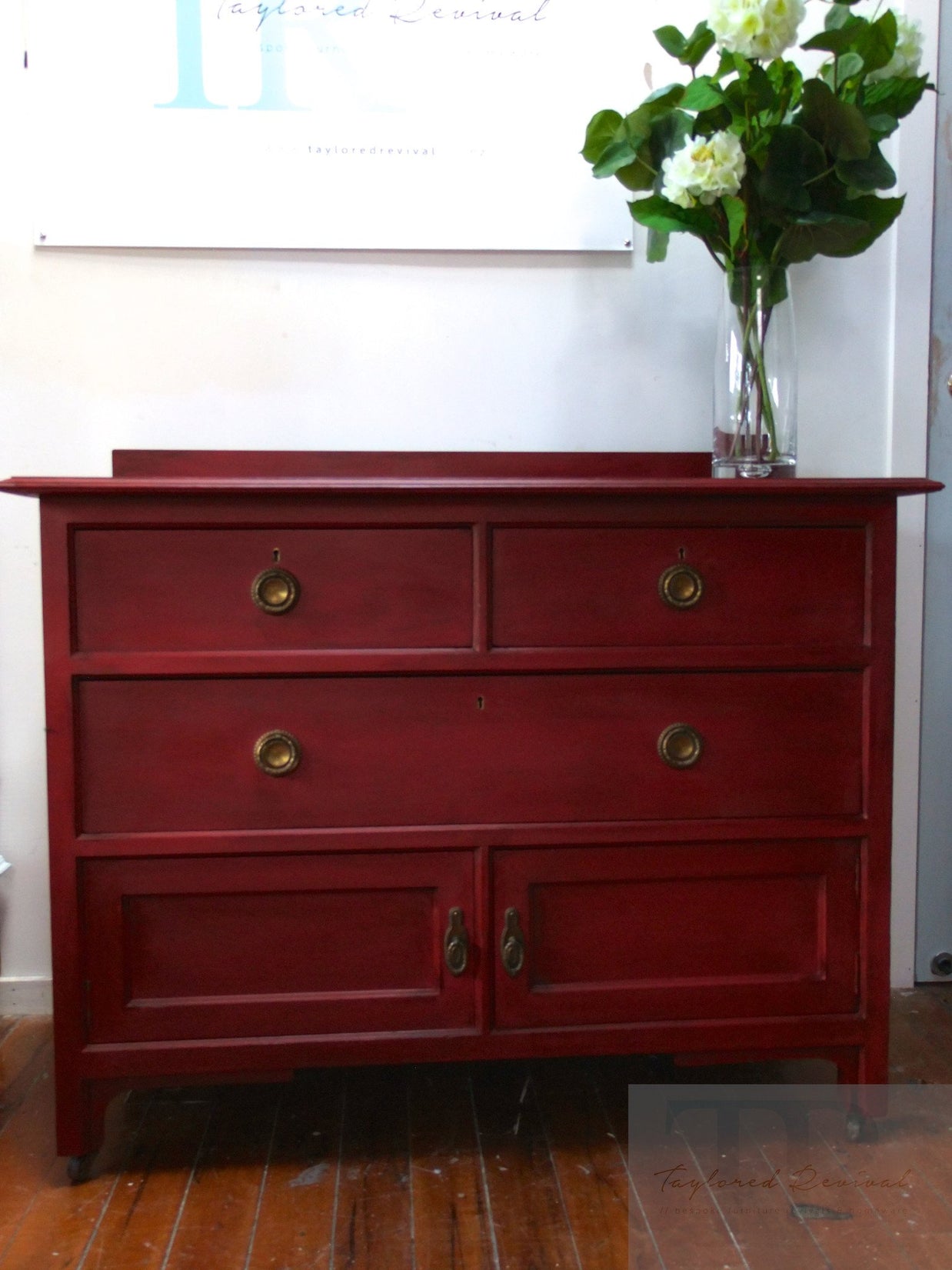 Not For Sale - Bernadette: Oak drawers over cabinet