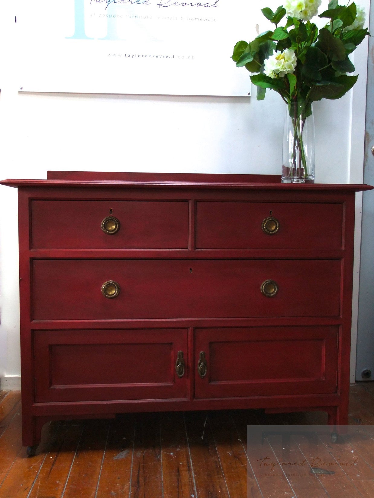Not For Sale - Bernadette: Oak drawers over cabinet