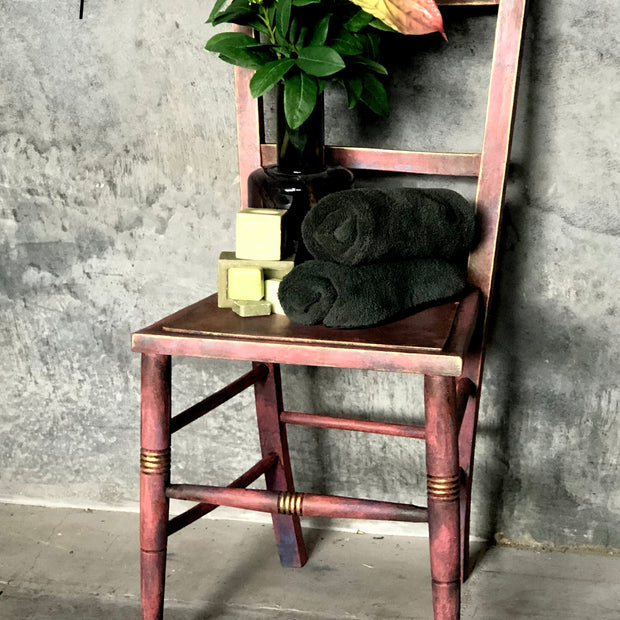 Not For Sale - Hand painted Rustic Chair in Berry Nude