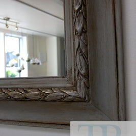 Not For Sale - Bian: Beautiful vintage mirror in grey and gold