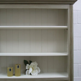 Not For Sale - Commissioned Book Case in French Linen