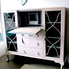 Commissioned Book Case in Antoinette and Paris Grey