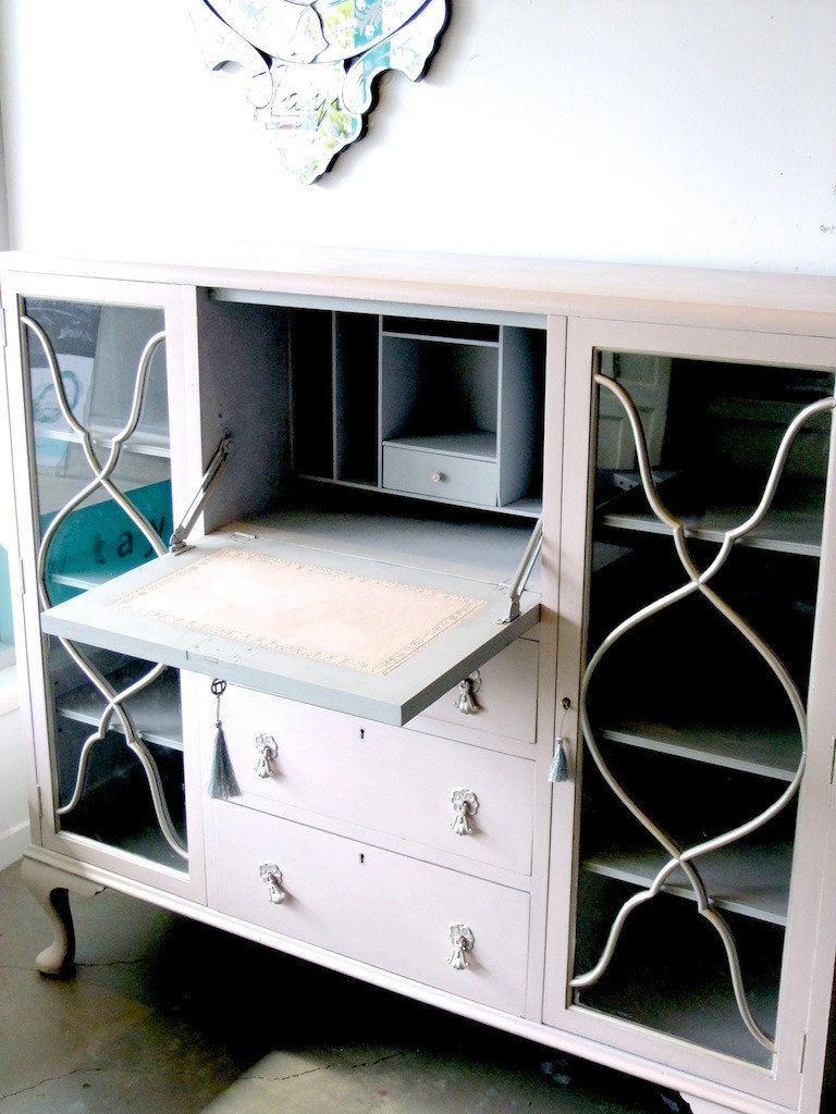 Commissioned Book Case in Antoinette and Paris Grey