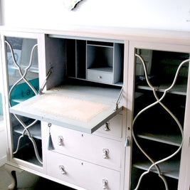 Commissioned Book Case in Antoinette and Paris Grey
