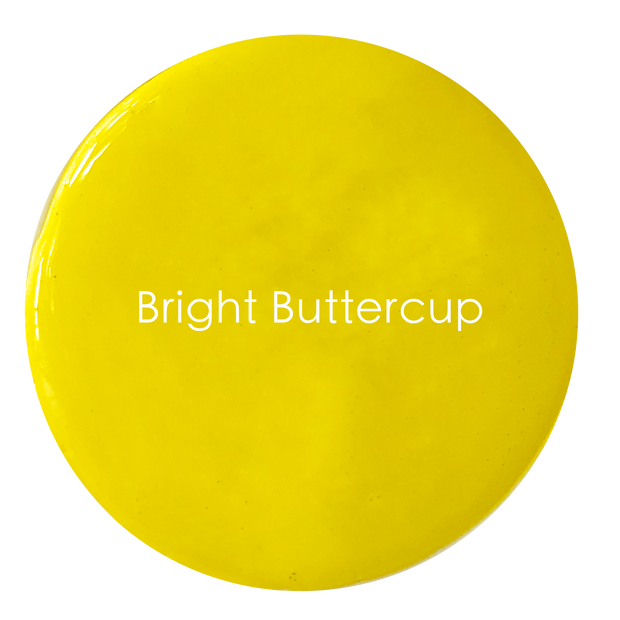 Texture detail of Bright Buttercup chalk paint – matte bold yellow