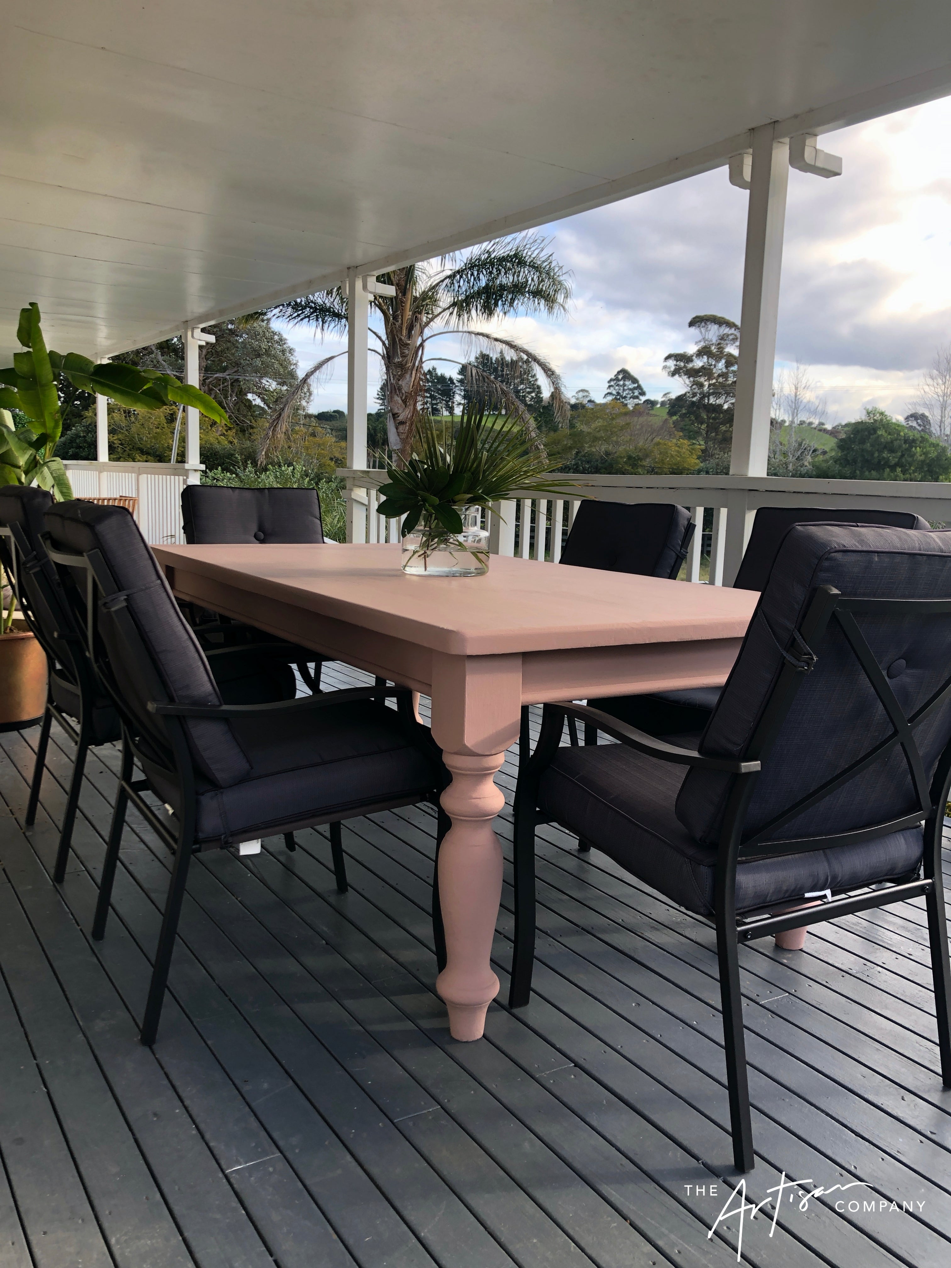 Not For Sale - Table in Bruised Petal Velvet Luxe: Hybrid Chalk Paint