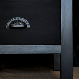 Not For Sale - Bedsides in Carbon Black and Pewter Metallic Creme