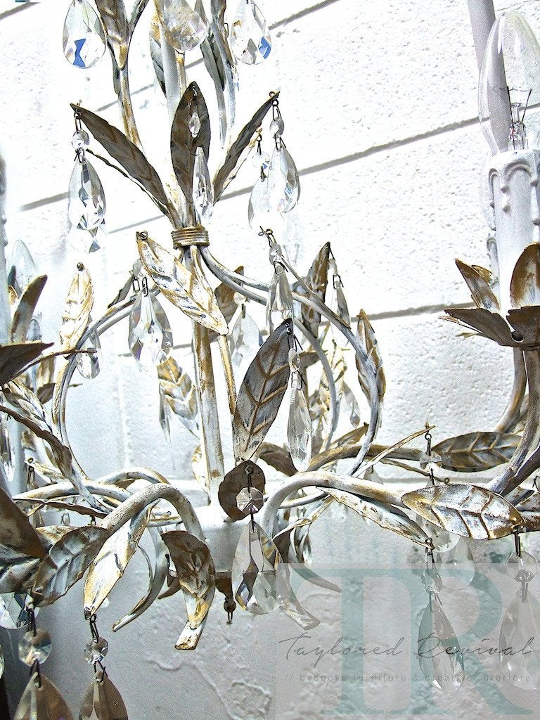 Not For Sale - Commissioned Chandelier in Pure White & Gold
