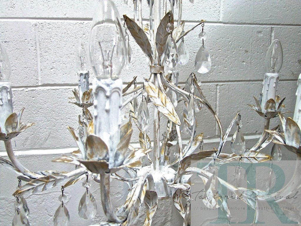 Not For Sale - Commissioned Chandelier in Pure White & Gold