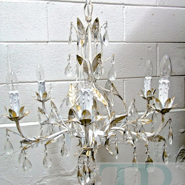 Not For Sale - Commissioned Chandelier in Pure White & Gold