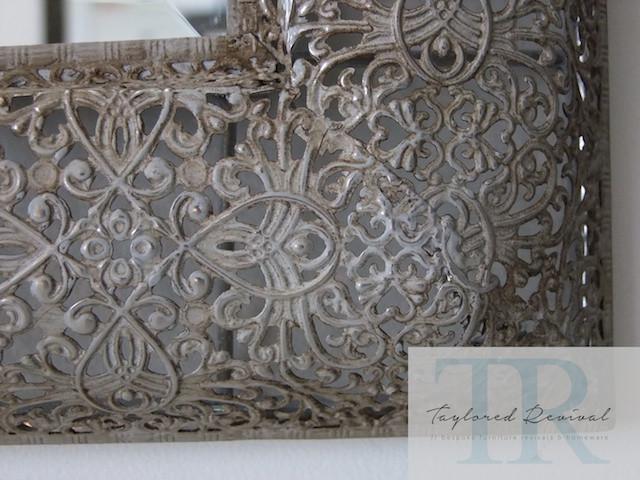 Not For Sale - Charlotte: filigree mirror, hand painted and antiqued
