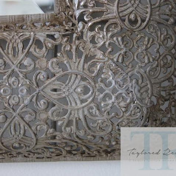 Not For Sale - Charlotte: filigree mirror, hand painted and antiqued