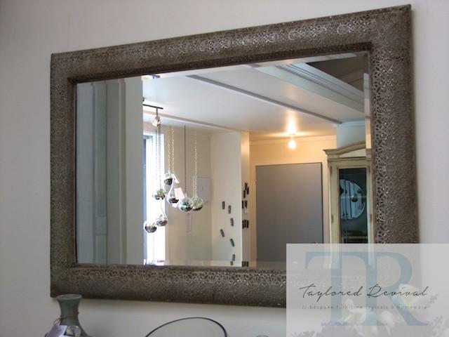 Not For Sale - Charlotte: filigree mirror, hand painted and antiqued