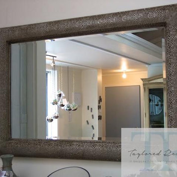 Not For Sale - Charlotte: filigree mirror, hand painted and antiqued