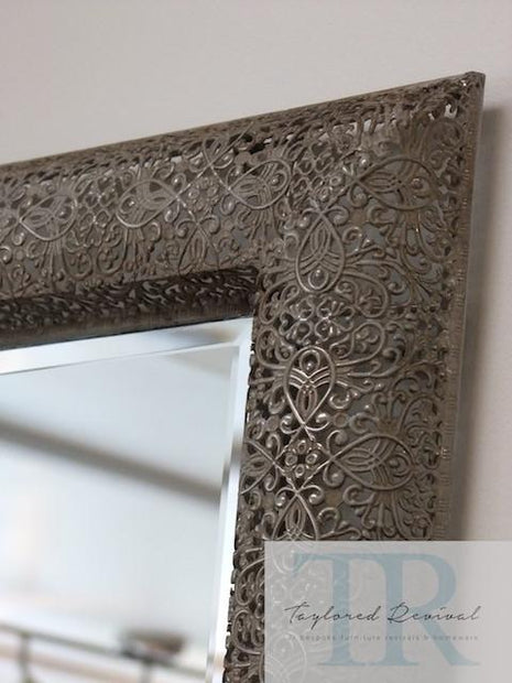 Not For Sale - Charlotte: filigree mirror, hand painted and antiqued