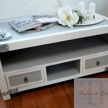Not For Sale - Commissioned Coastal inspired Coffee table in Paris Grey and Pure White