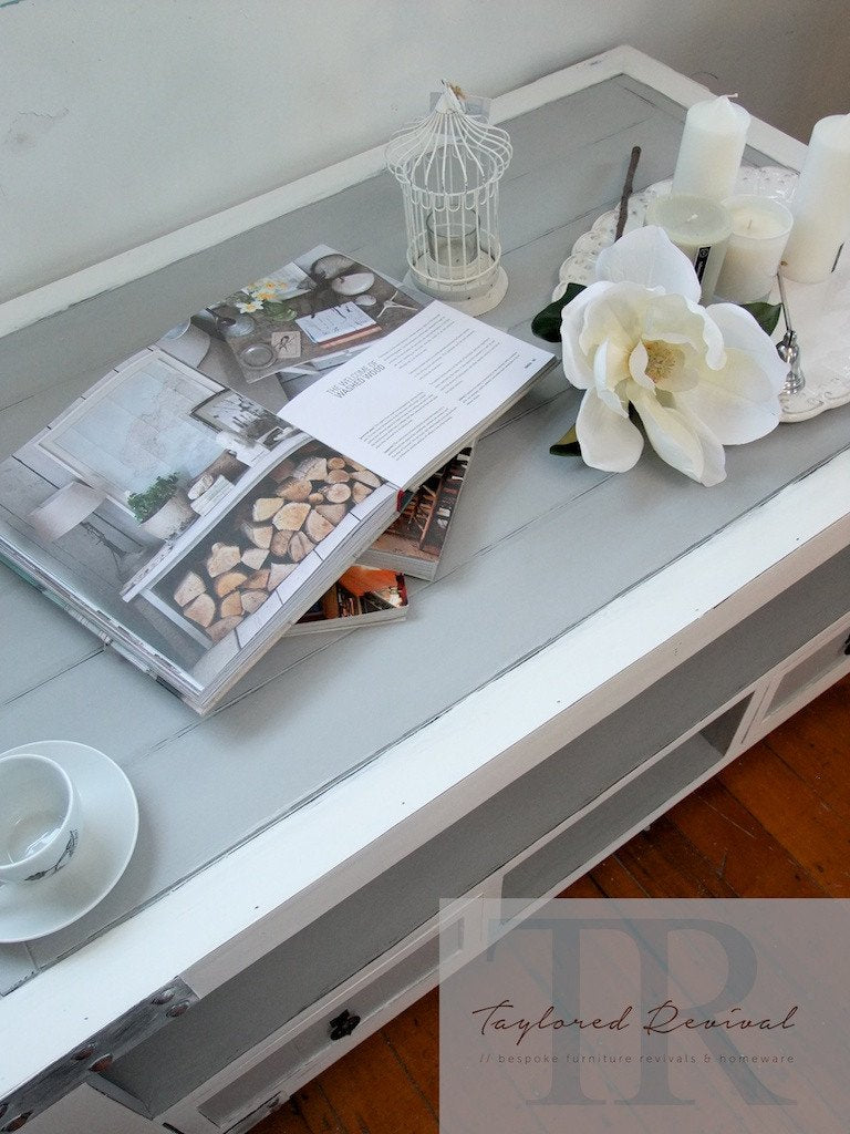 Not For Sale - Commissioned Coastal inspired Coffee table in Paris Grey and Pure White