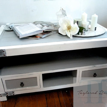 Not For Sale - Commissioned Coastal inspired Coffee table in Paris Grey and Pure White