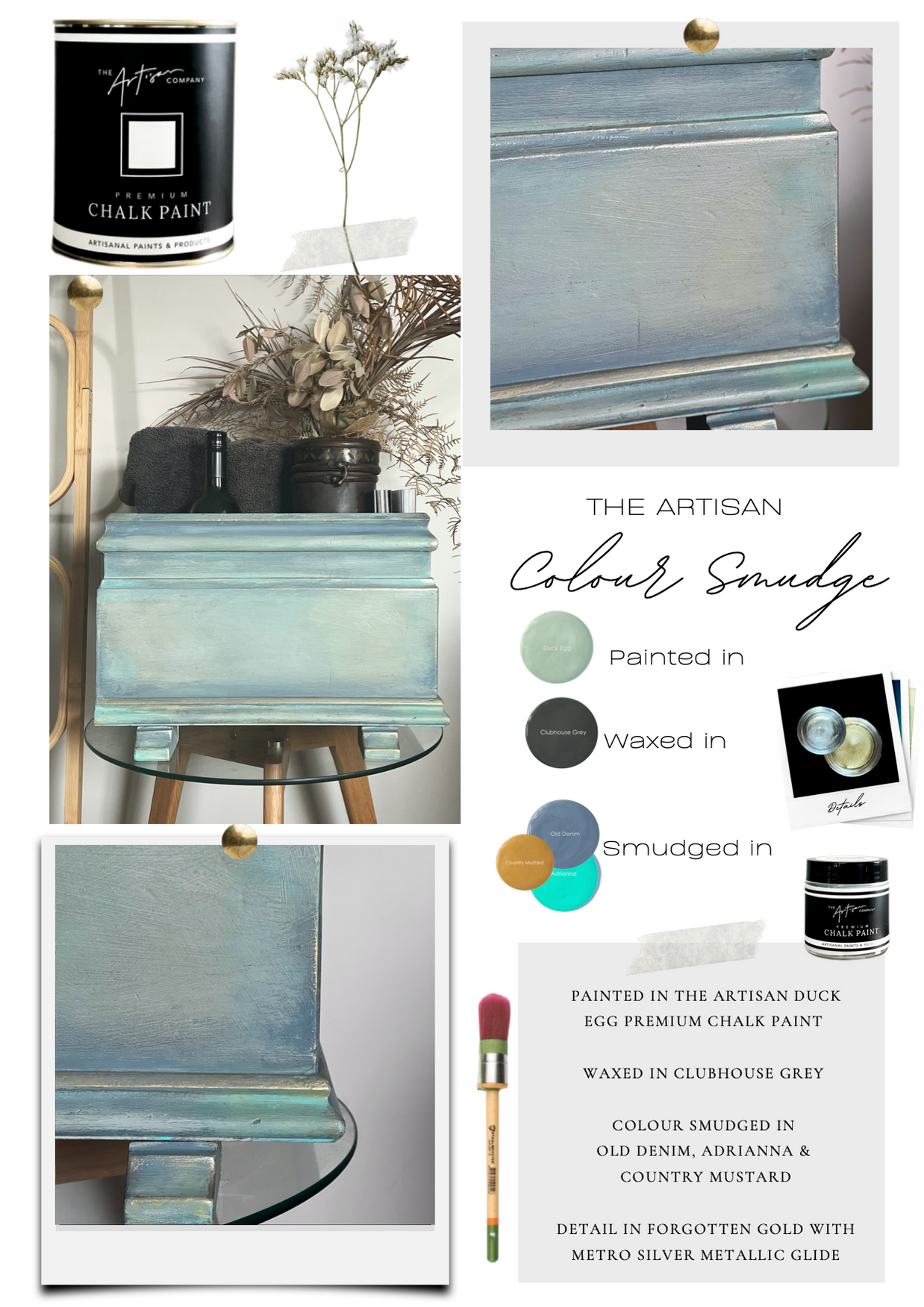 The Artisan Colour Smudge over Duck Egg