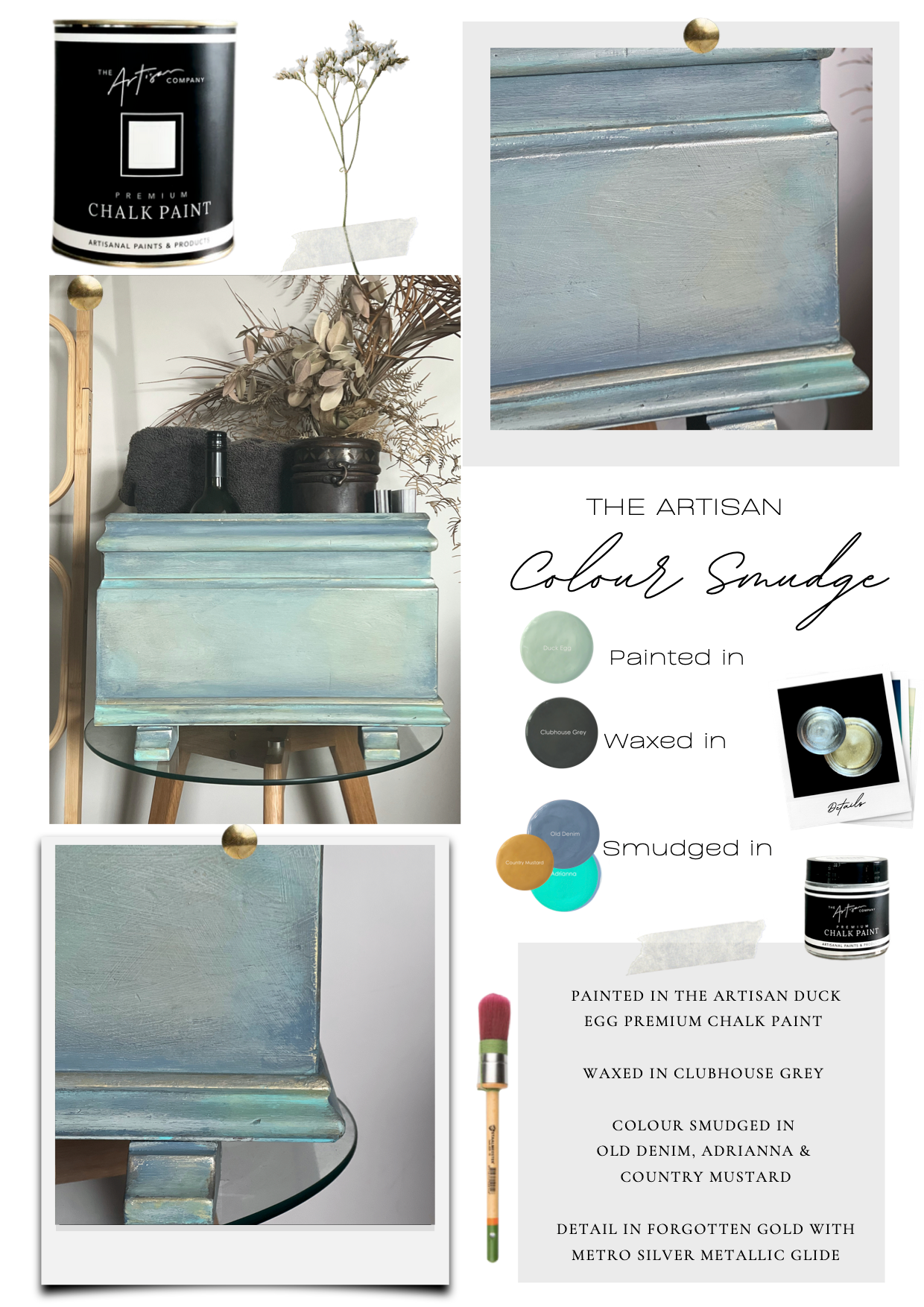 The Artisan Colour Smudge over Duck Egg
