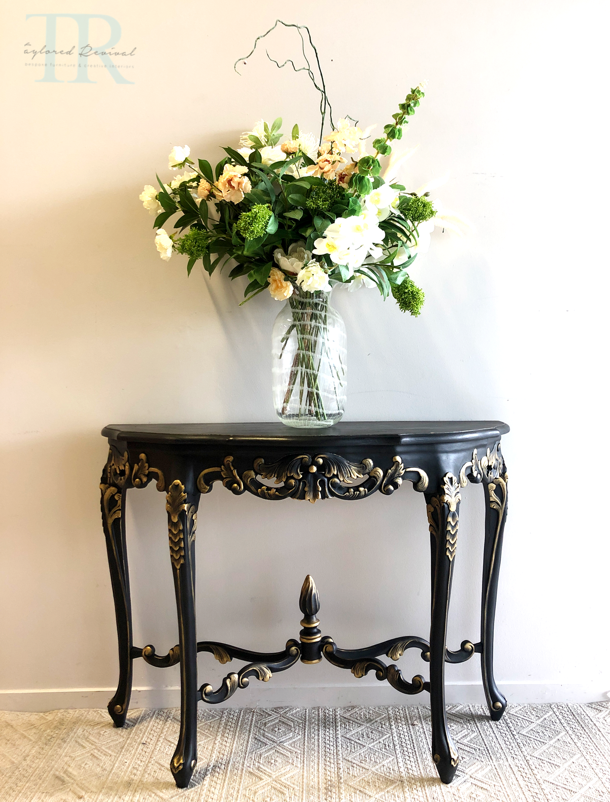 Not For Sale - Commissioned hall table in Victorian Black and Gold