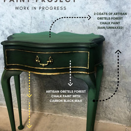 Not For Sale - Small hall table in Artisan Gretel's Forest