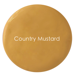 Country Mustard chalk paint swatch – earthy mustard yellow