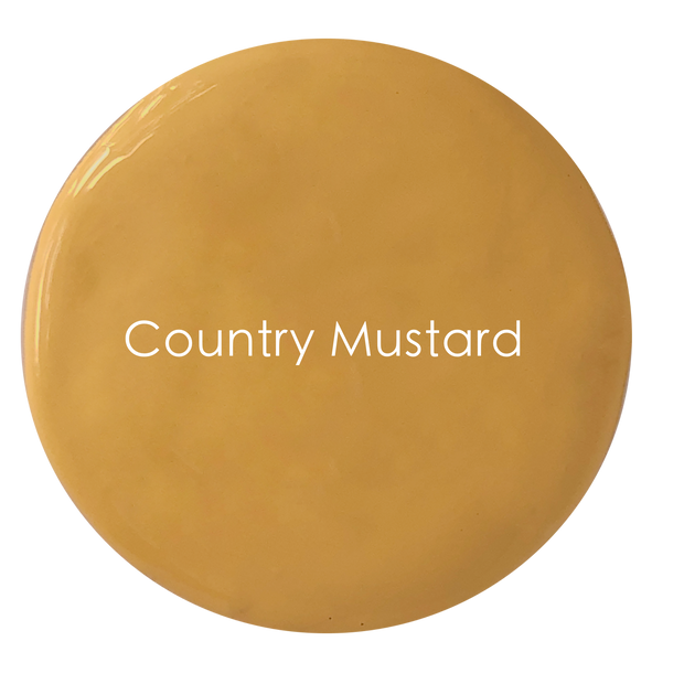 Country Mustard chalk paint swatch – earthy mustard yellow
