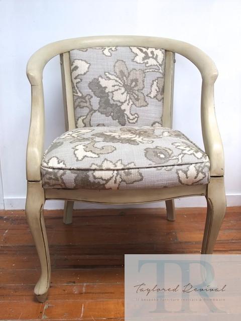 Commissioned chair and table set in Country Grey