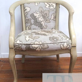 Commissioned chair and table set in Country Grey