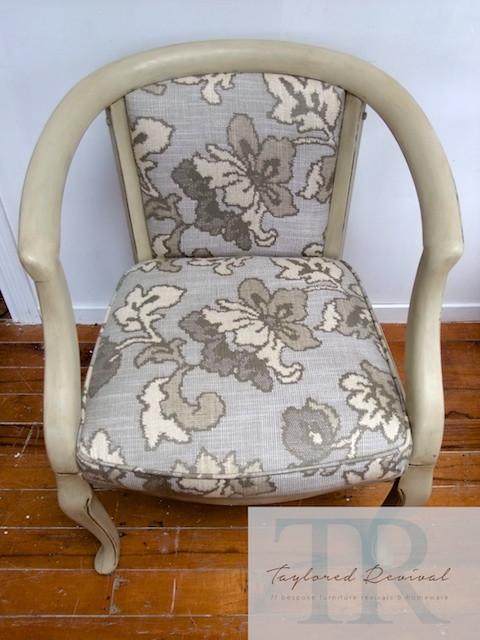 Commissioned chair and table set in Country Grey