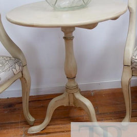 Commissioned chair and table set in Country Grey