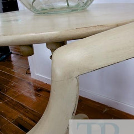 Commissioned chair and table set in Country Grey
