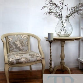 Commissioned chair and table set in Country Grey