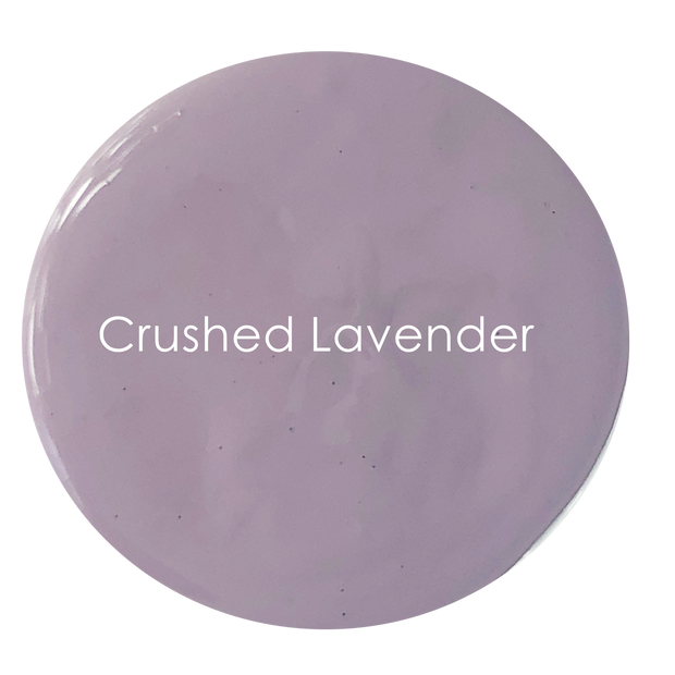 Soft purple matte chalk paint – Crushed Lavender detail