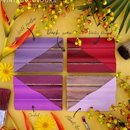 Highly pigmented, saturated Vintro colours