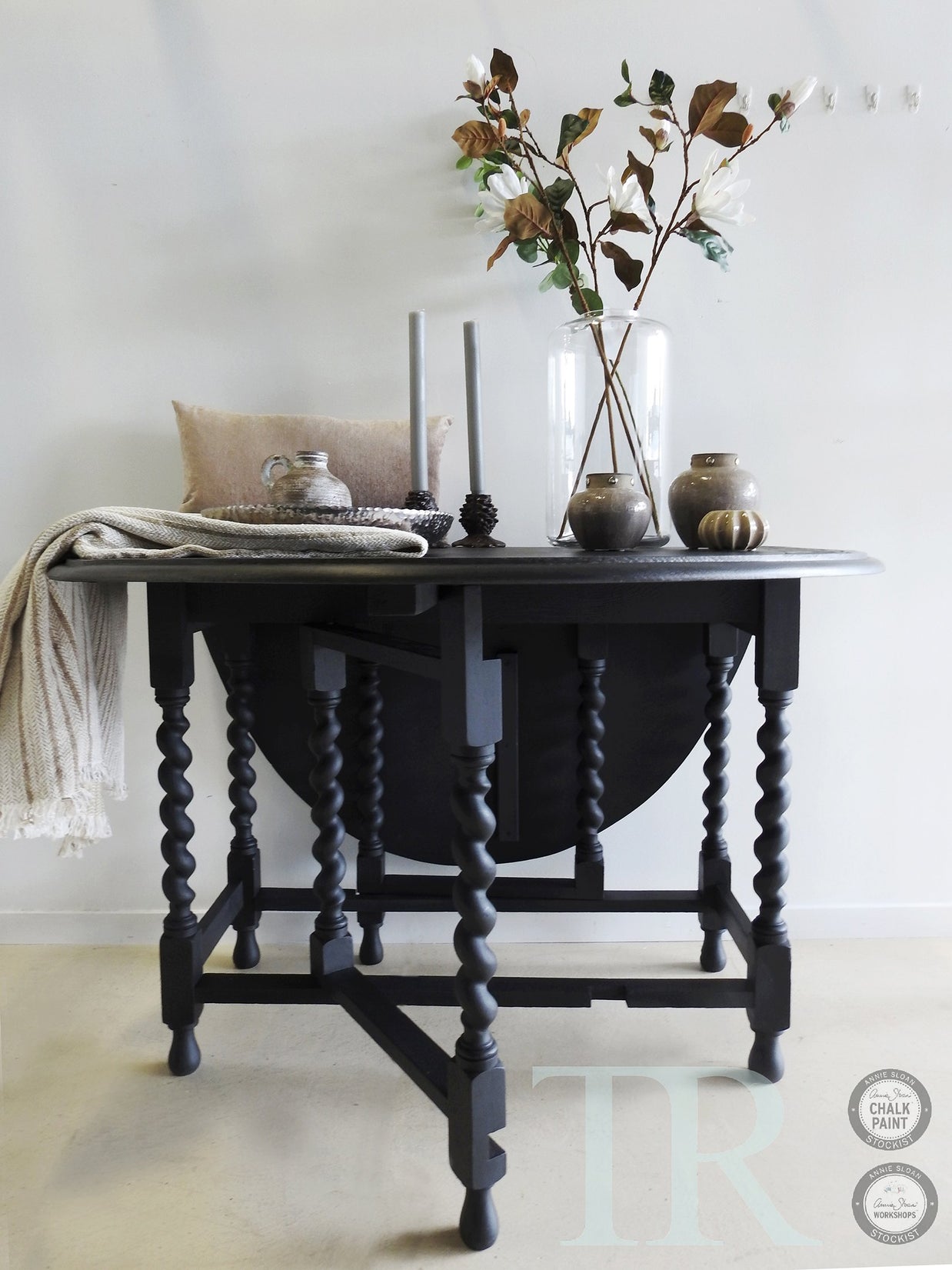 Not For Sale - Delia: Carved oak gate leg drop leaf table