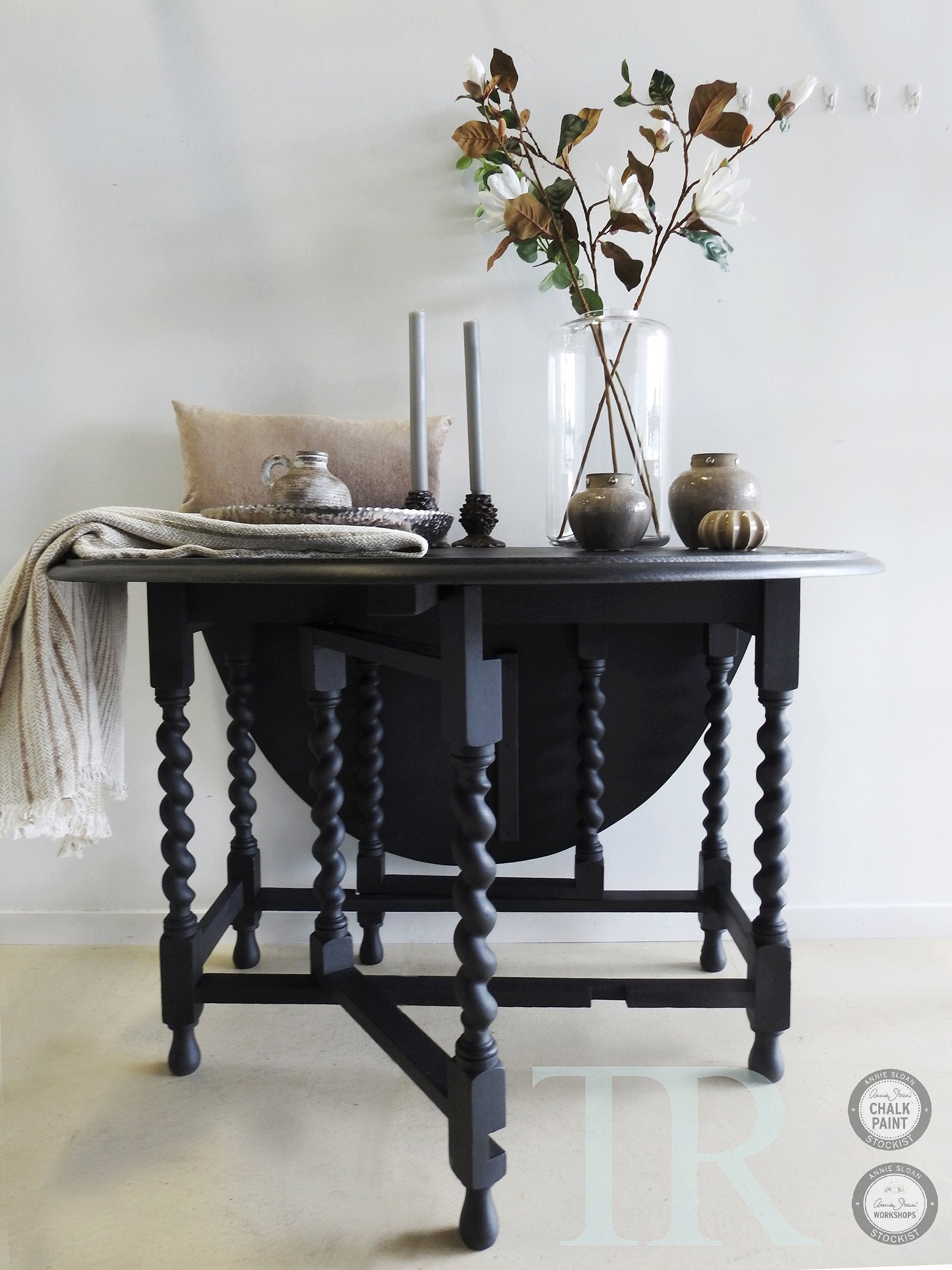 Not For Sale - Delia: Carved oak gate leg drop leaf table