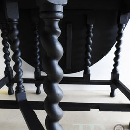 Not For Sale - Delia: Carved oak gate leg drop leaf table