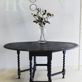 Not For Sale - Delia: Carved oak gate leg drop leaf table