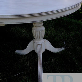 Not For Sale - Commissioned Dining Suite in Old White with Ikaat textile