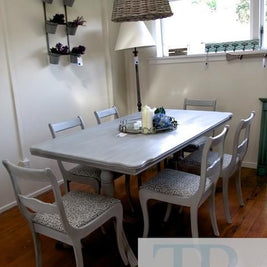 Not For Sale - The Carrington's: Regency style paris grey dining suite