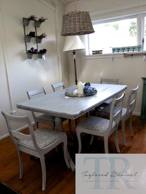 Not For Sale - The Carrington's: Regency style paris grey dining suite