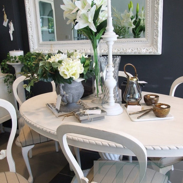 Not For Sale - The Duponts : French Elegance collection, Pure White dining room suite.